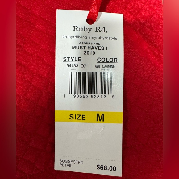 Ruby Rd. Red Sleeveless Vest - Picture 6 of 8